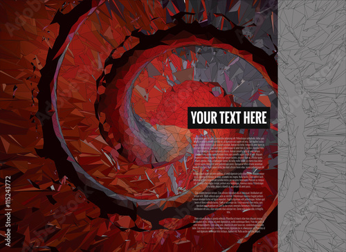 Polygonal background template with graphic novel color style