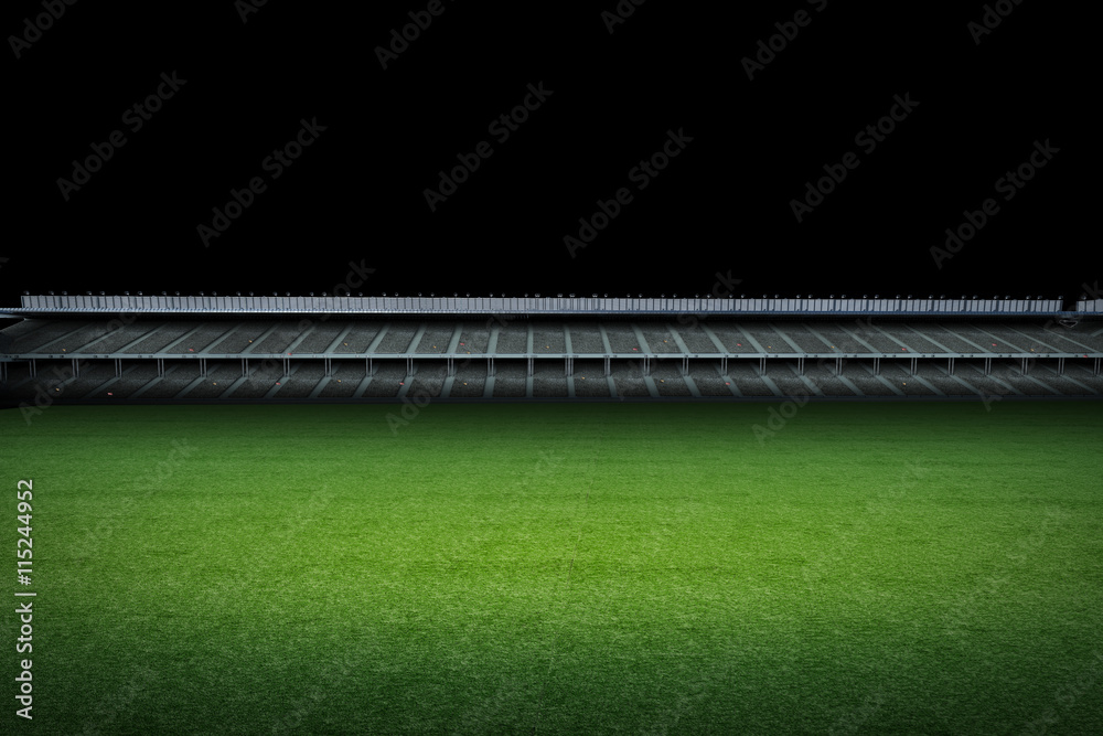 empty stadium with soccer field