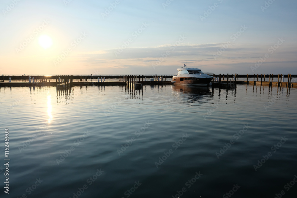 Obraz premium Marina on Lake Huron at Port Austin