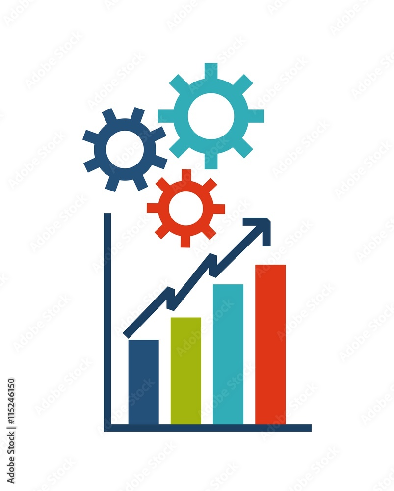 Bars and arrow design. Infographic concept. Vector graphic Bars and arrow design. Infographic concept. Vector graphic