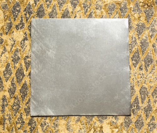 Blank square metal plate