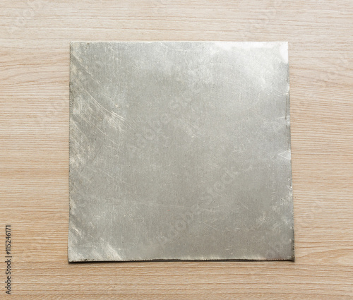 Blank square metal plate