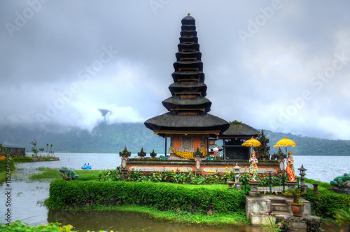 Pura Ulun Danu Bratan, Hindu temple on Bratan lake, Bali, Indonesia..