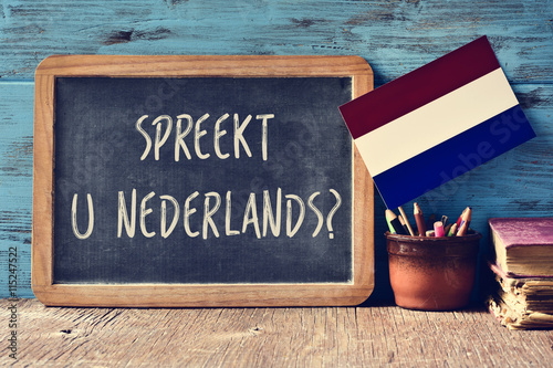 question do you speak Dutch written in Dutch photo