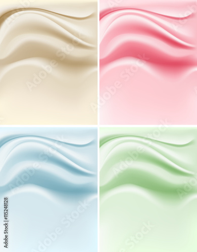 cream backgrounds set. vector