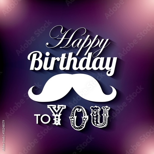 Blurred background. Happy Birthday design. Vector graphic