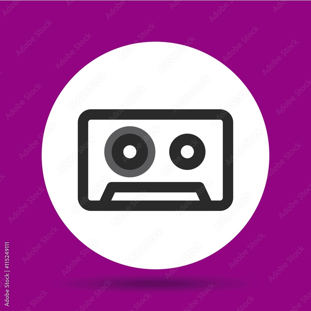 Fototapeta premium Cassette icon. Music and Sound design. Vector graphic