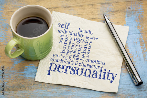 Obraz na plátne personality and character word cloud