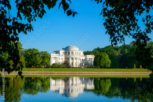 Yelagin palace in Kirov park in sunny morning
