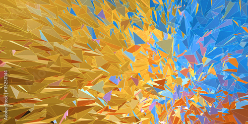 Polygonal colorful abstract graphic background movement look