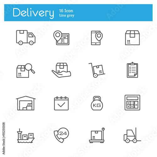 delivery line icons