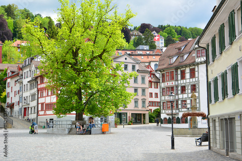 Old town in St. Gallen, Swietzerland