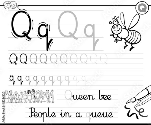 learn to write letter q