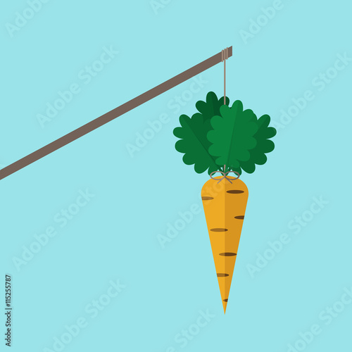 Orange carrot on stick
