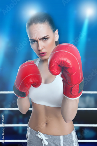 Woman with boxing gloves © Dmitry Bairachnyi