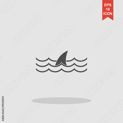 shark fin icon.