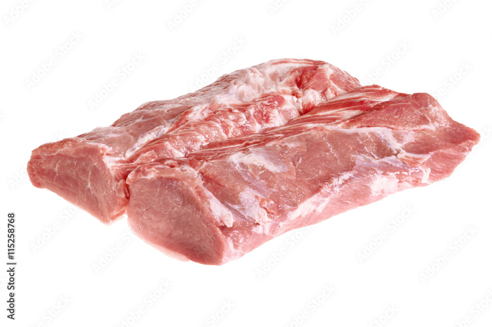 Fresh, raw meat Isolated on white background