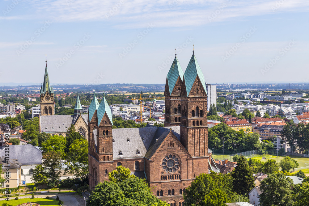 Fototapeta premium View on the Church of the Redeemer is an Evangelical church in