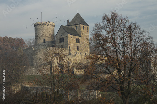 zamek w Będzinie / kamienna warownia jesienią 