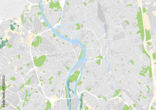 vector city map of Toulouse, France