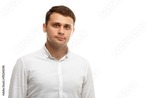 Handsome businessman wearing white shirt
