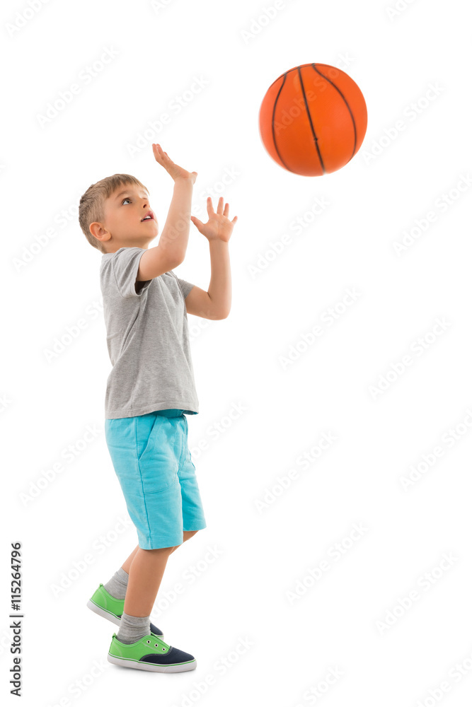Boy Throwing Basketball
