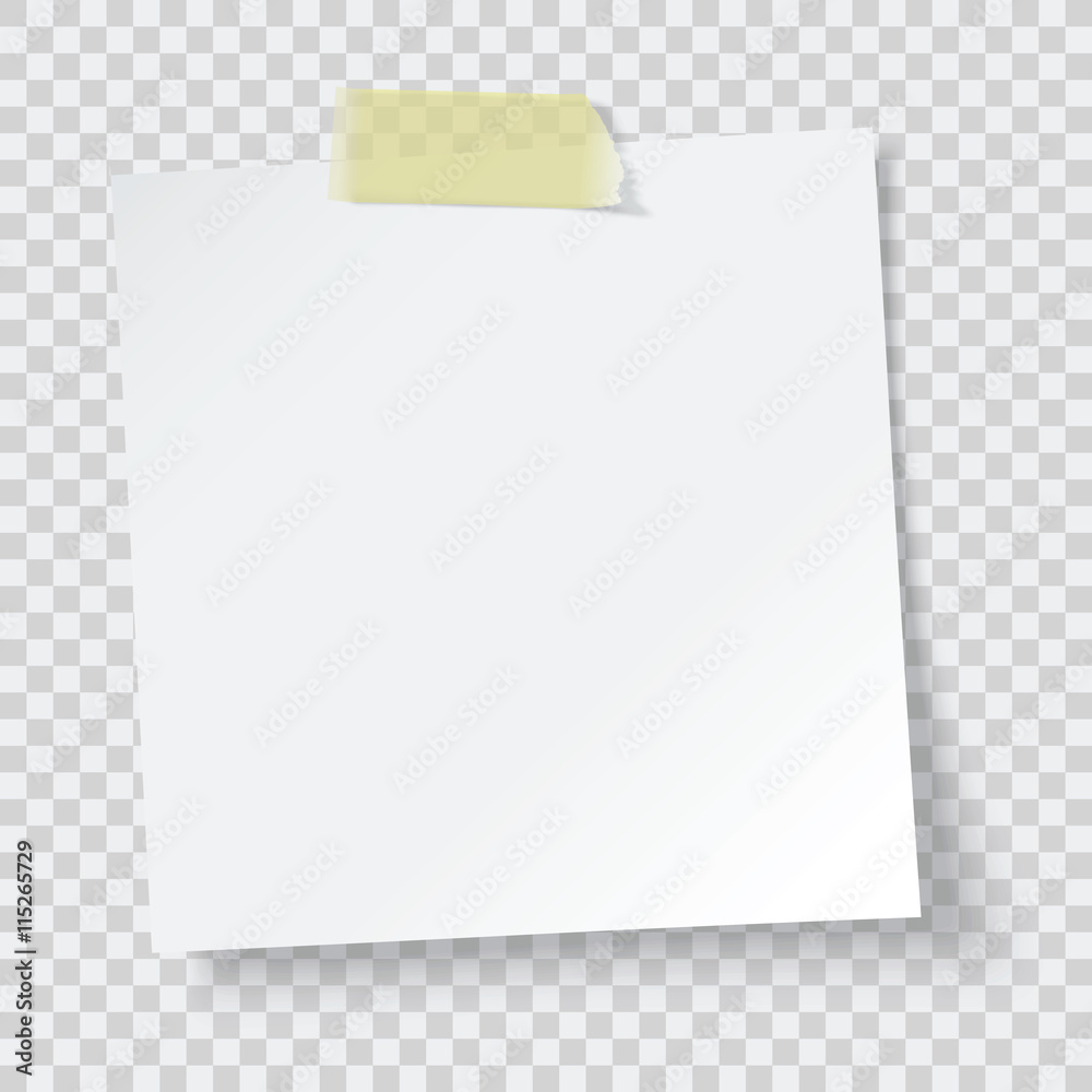 white paper reminder, vector - obrazy, fototapety, plakaty 