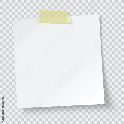 white paper reminder, vector photo