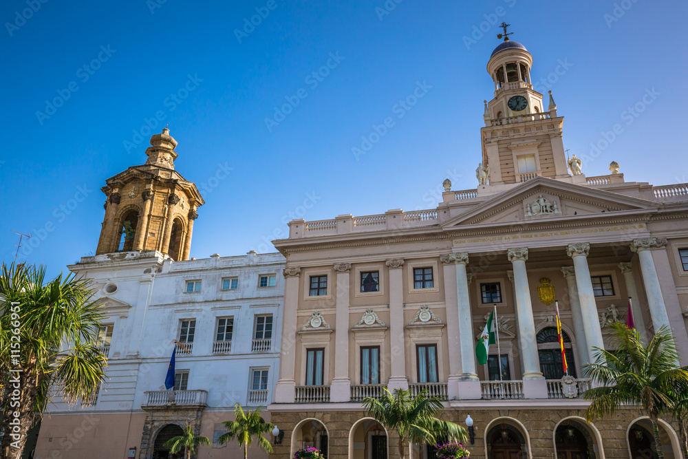 Old city hall of the city of Cadiz, Spain
