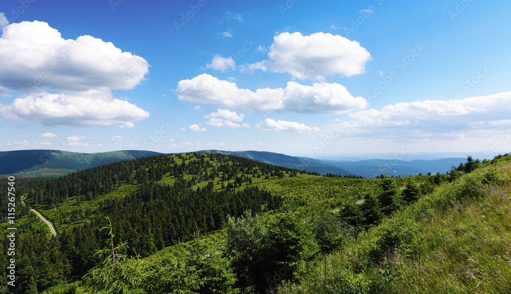 Jeseniky mountains in nice summer day