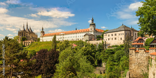 Famous historical panorama of Kutna Hora, near Prague