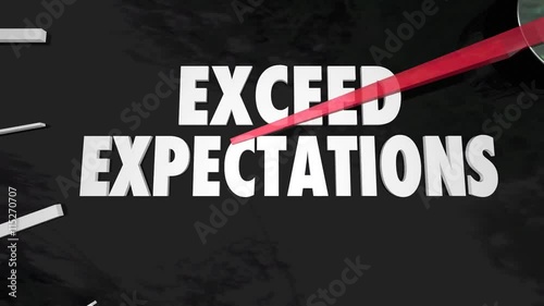 Increase Retention Meet Needs Exceed Expectations Speedometer 3d Animation