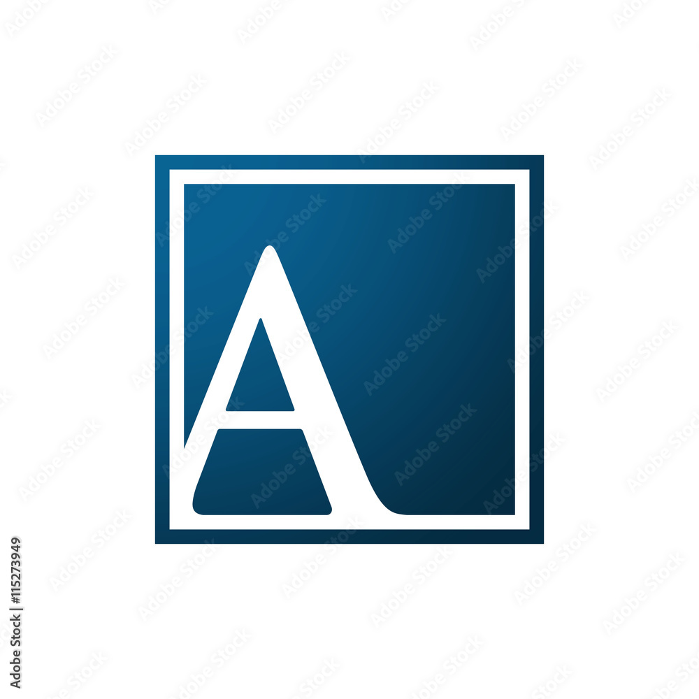 Fototapeta premium initial letter blue 