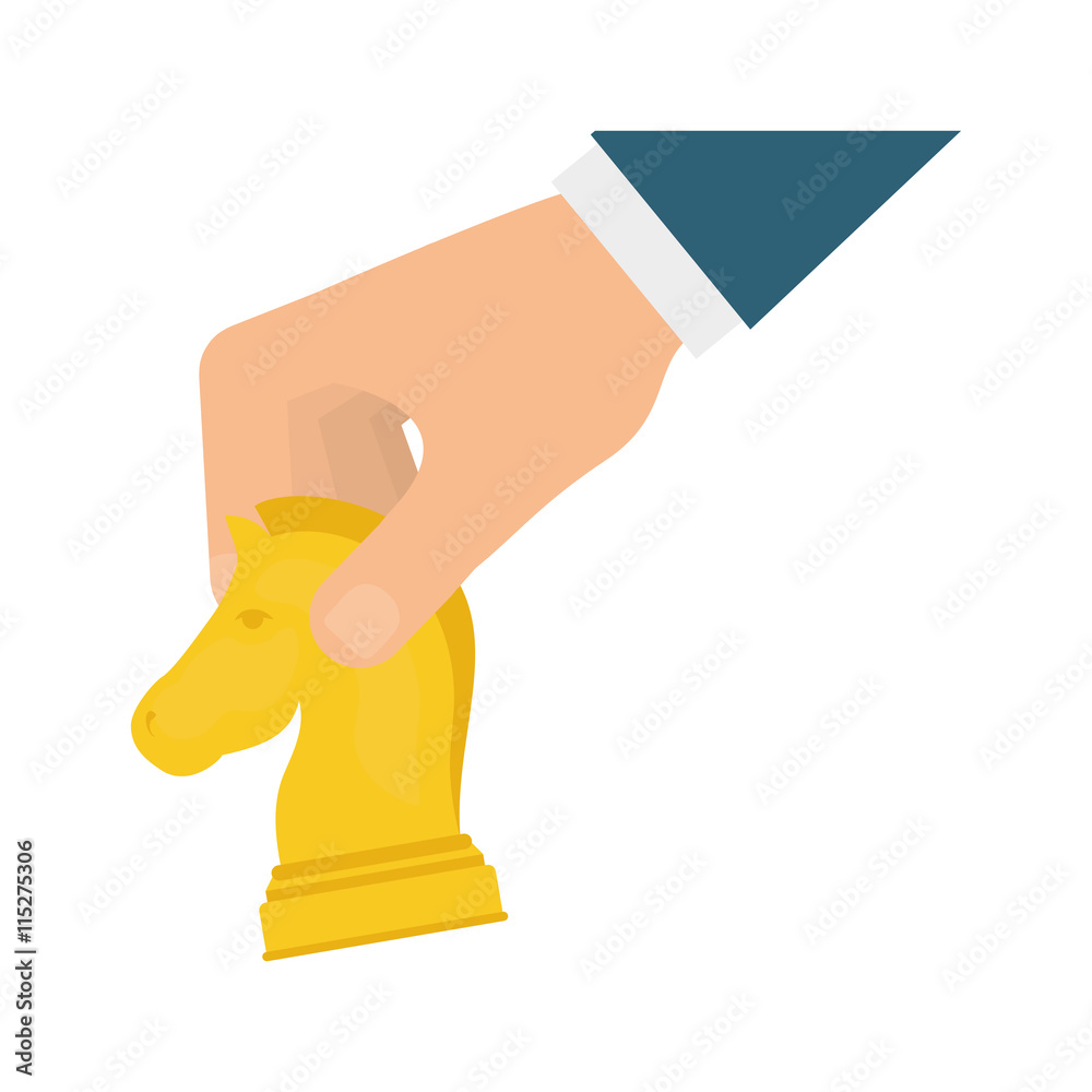Solution concept represented by chess and arrow icon. isolated and flat illustration Solution concept represented by chess and arrow icon. isolated and flat illustration