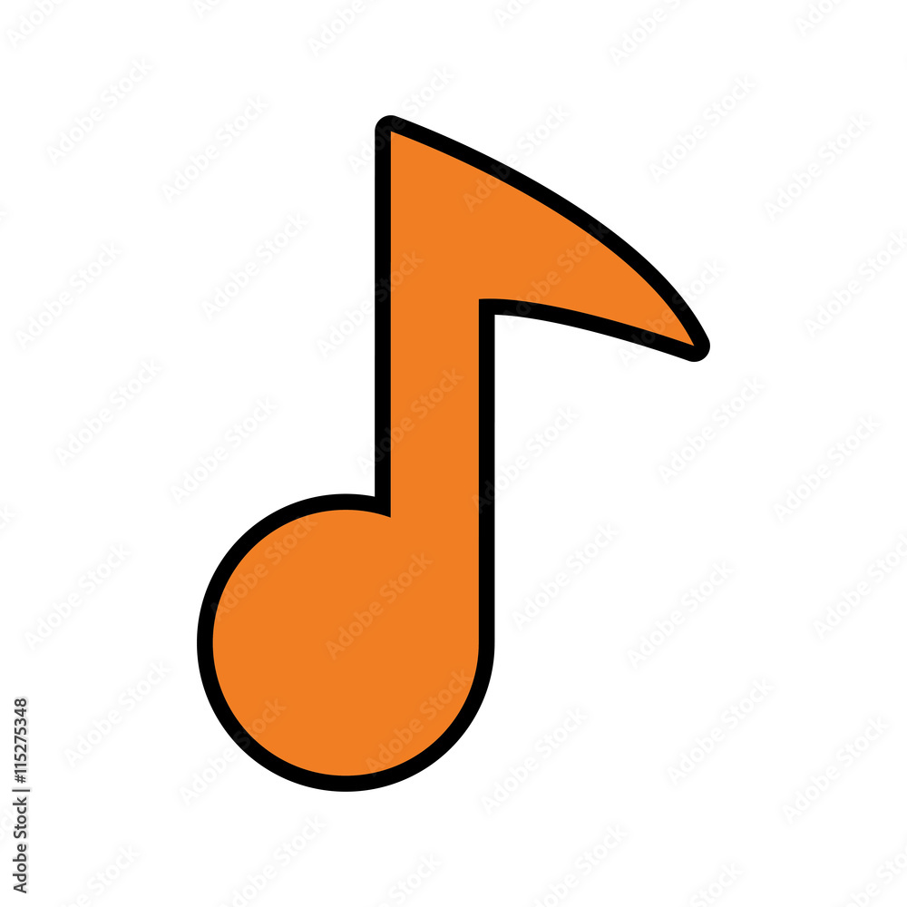 Music and sound concept represented by music note icon. isolated and flat illustration 