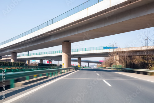 modern freeways with overpass photo
