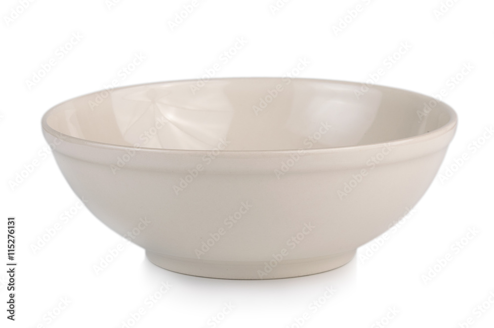 Empty white bowl isolated on white background Empty white bowl isolated on white background