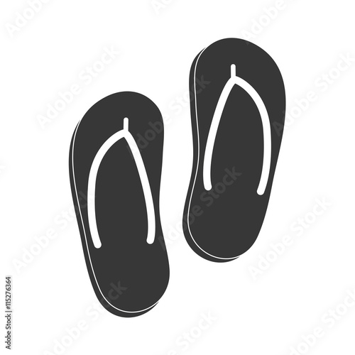 Summer concept represented by sandals icon. isolated and flat illustration 