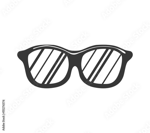 Summer concept represented by glasses icon. isolated and flat illustration 