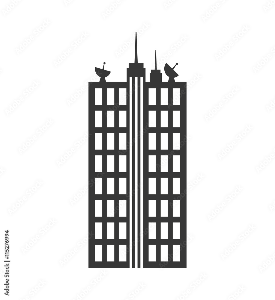 City and urban concept represented by building icon. isolated and flat illustration 