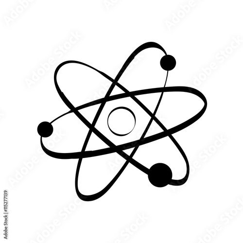 Science concept represented by atom icon. isolated and flat illustration 