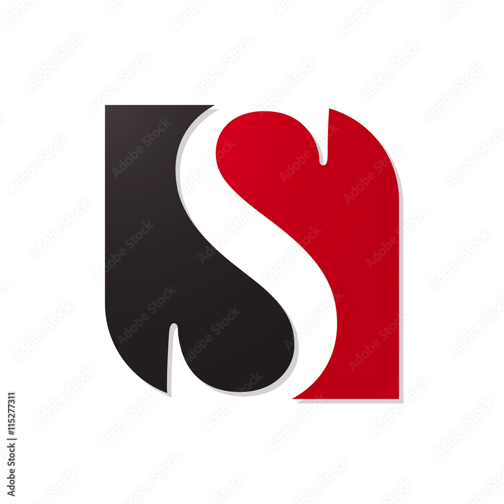initial letter shape red black initial letter shape red black