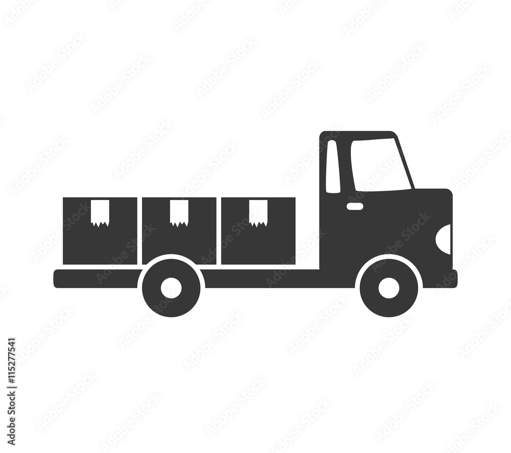 Delivery and Shipping concept represented by truck icon. isolated and flat illustration 