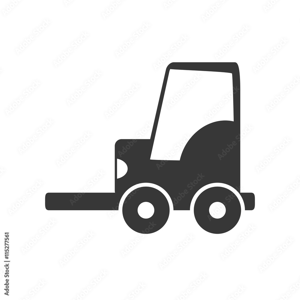 Delivery and Shipping concept represented by forklift icon. isolated and flat illustration Delivery and Shipping concept represented by forklift icon. isolated and flat illustration
