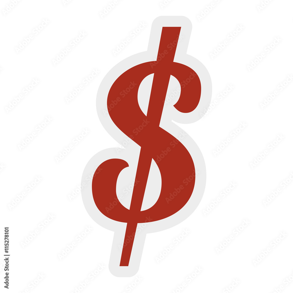 Obraz premium Money concept represented by sign icon. isolated and flat illustration 