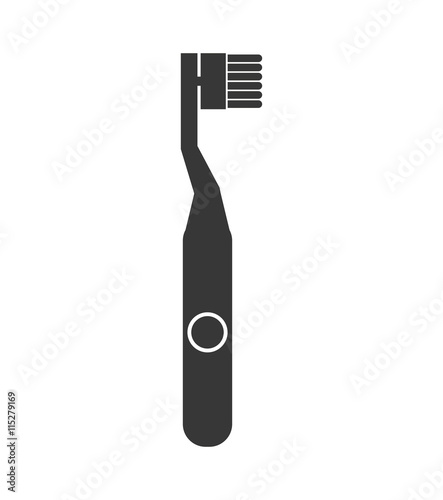 Dental care instument concept represented by brush icon. isolated and flat illustration 