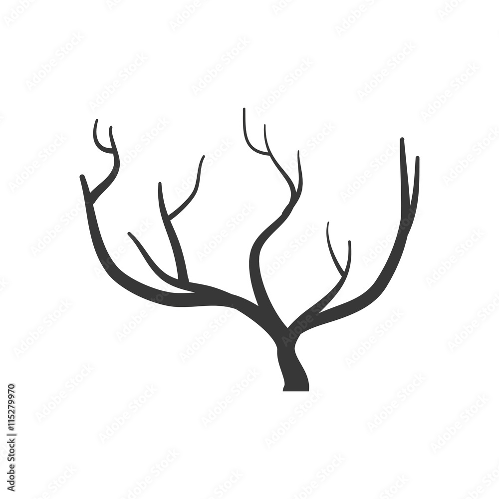 Nature and plant concept represented by dry tree icon. isolated and flat illustration Nature and plant concept represented by dry tree icon. isolated and flat illustration
