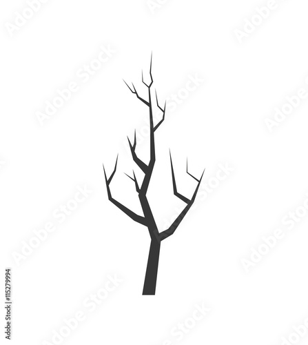 Nature and plant concept represented by dry tree icon. isolated and flat illustration 