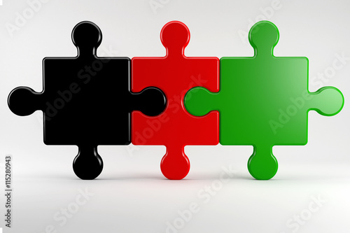 German coalition partners in the Color of their parties photo