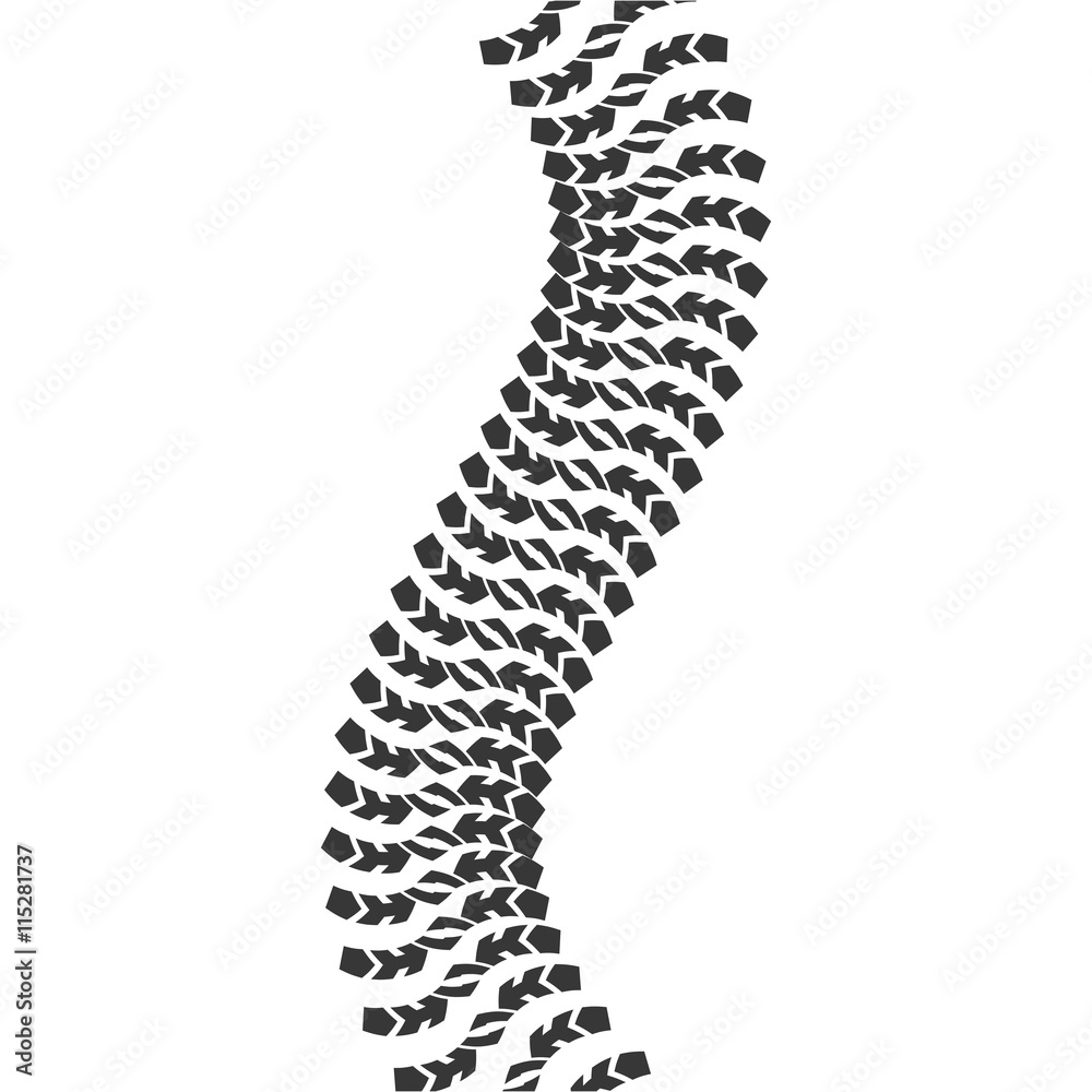 Tire concept represented by wheel print icon. isolated and flat illustration Tire concept represented by wheel print icon. isolated and flat illustration